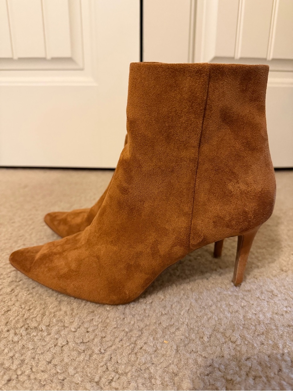 Steven by Steve Madden Lizziey Booties Brown Faux Suede Women’s 10